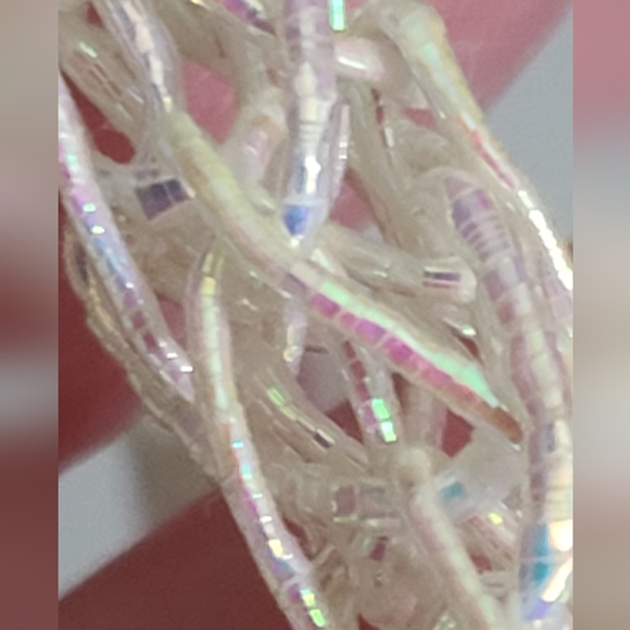 925 sterling designer woven mesh necklace iridescent WV Silver unique Anthro ? - Picture 5 of 15